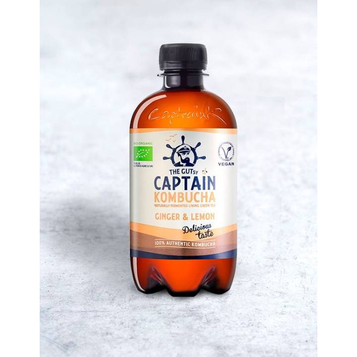 Kombucha Captain jengibre limón 400 ml.
