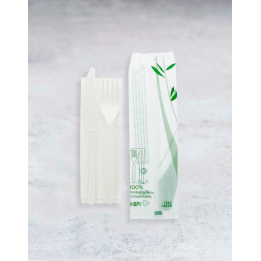 Pack de tenedor, cuchillo 1 unidad BIO
